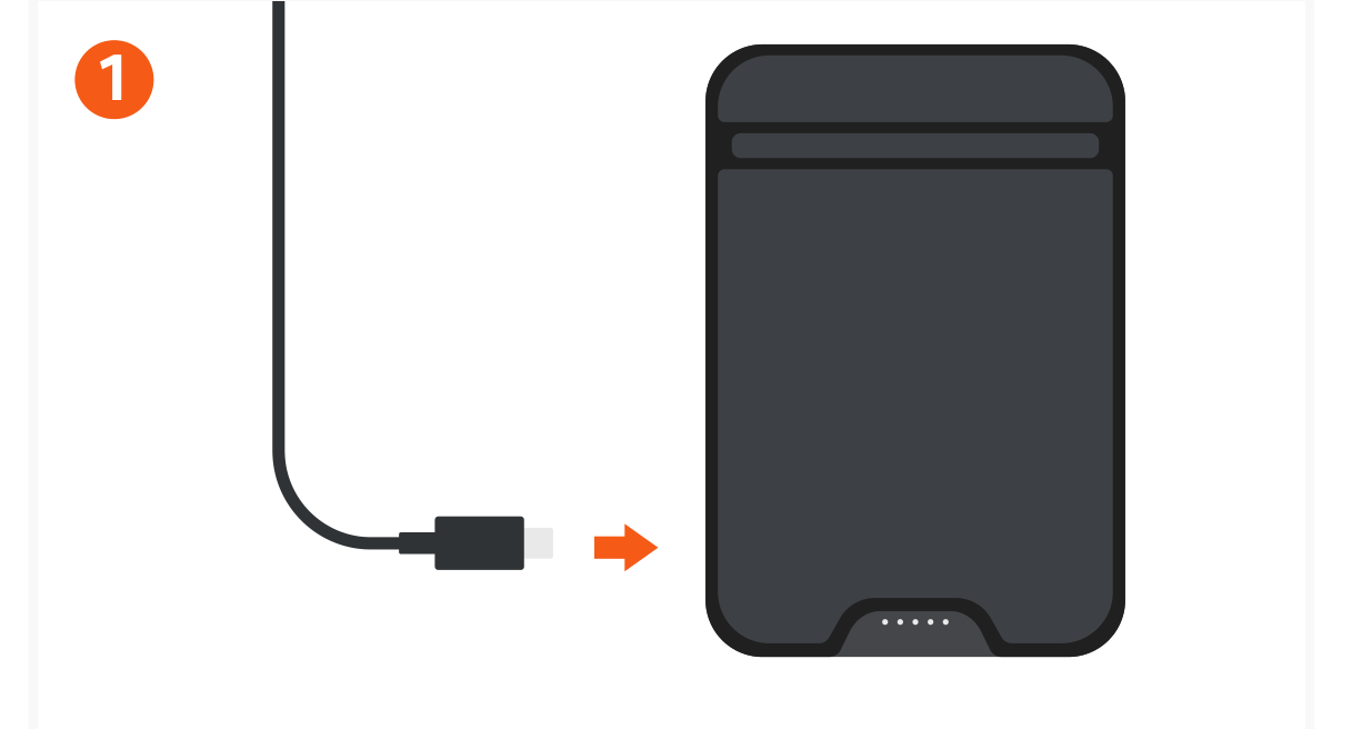OntheGo™ Power Bank (5K) (ST-B5Q2SK ST-B5Q2SW ST-B5Q2SR) Quick Start Guide step 1: Before first use, please fully charge the OntheGo™ Power Bank via USB-C port using the included cable. White L