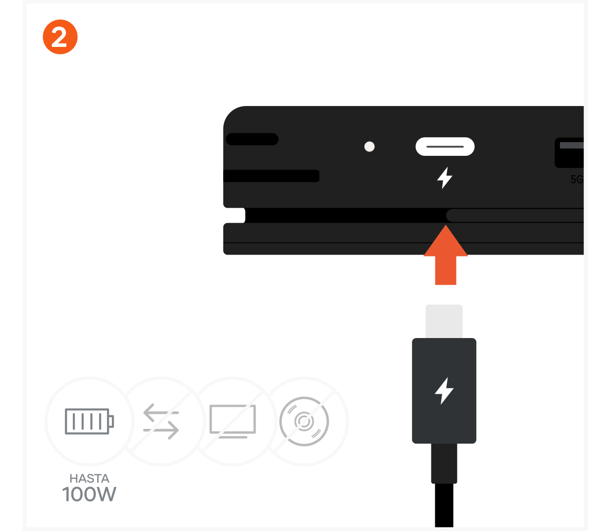 OntheGo™ 7-in-1 Multiport Adapter (ST-POTG7C) Quick Start Guide step 2: Connect a USB-C charging cable to the adapter's USB-C PD charging port.