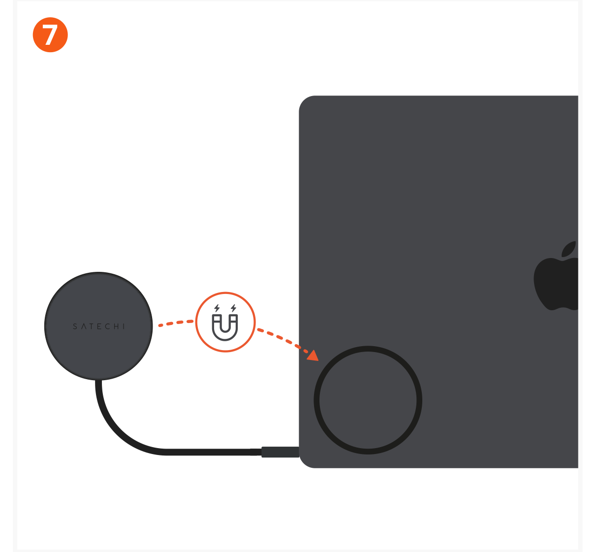 OntheGo™ 7-in-1 Multiport Adapter (ST-POTG7C) Quick Start Guide step 7: Use the included 3M adhesive ring to mount the adapter on your desired device.