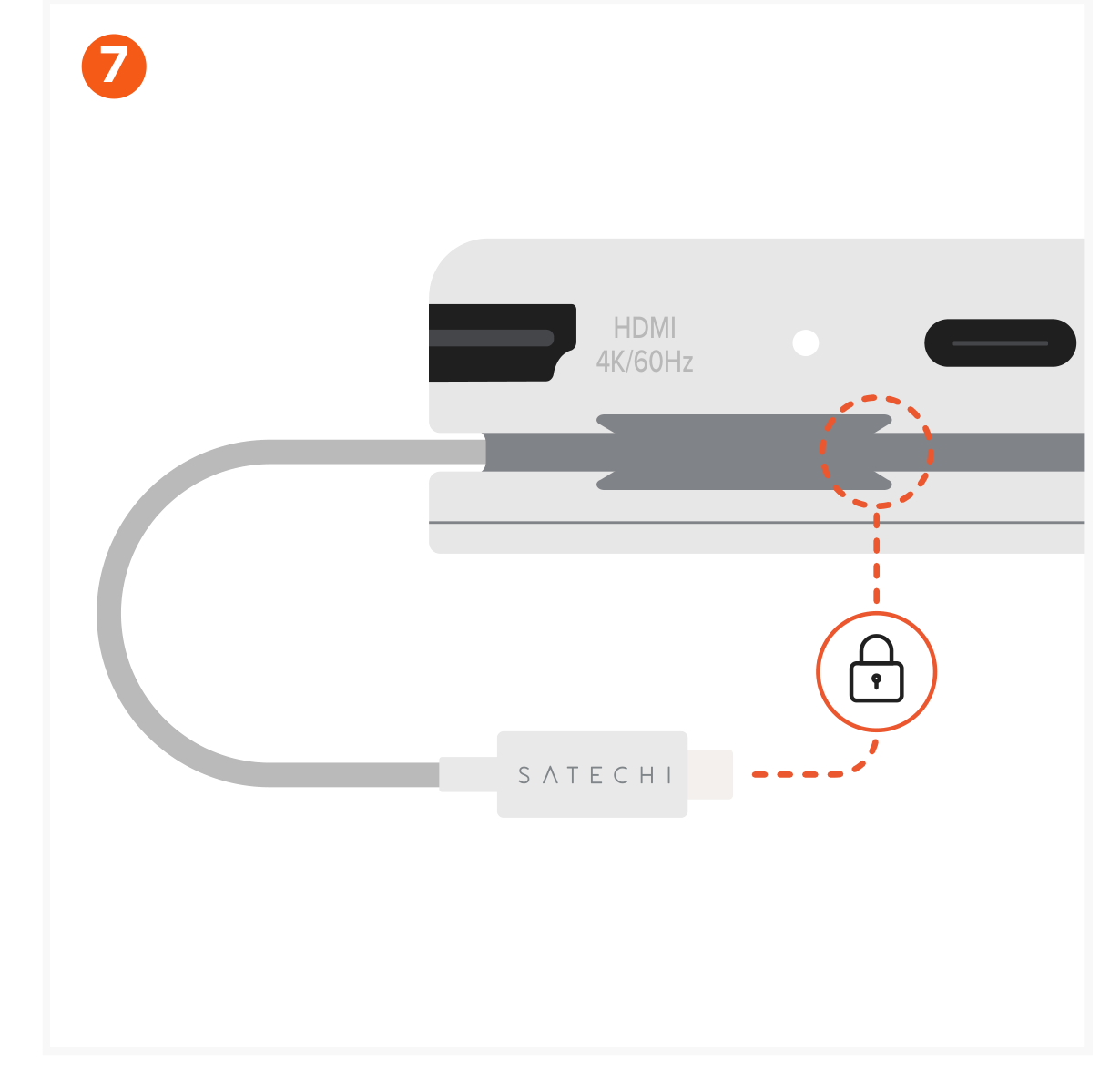 OntheGo™ 5-in-1 Multiport Adapter (ST-POTG5S ST-POTG5P ST-POTG5B ST-POTG5Y) Quick Start Guide step 7: Wrap & Secure the Cable for Travel