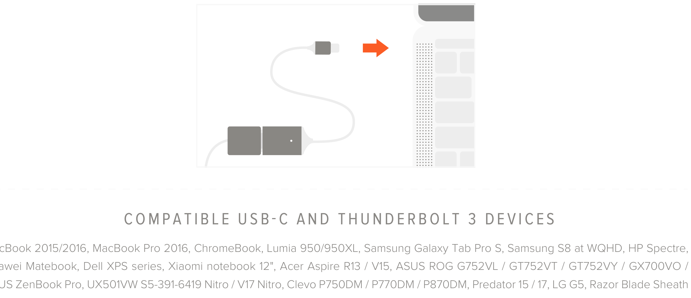 Aluminum Type-C to HDMI Adapter (ST-TC4KHAS, ST-TC4KHAG, ST-TC4KHAM, ST-TC4KHAR) Quick Start Guide step 3: Connect Type-C to HDMI Adapter to your USB-C or Thunderbolt 3 device.