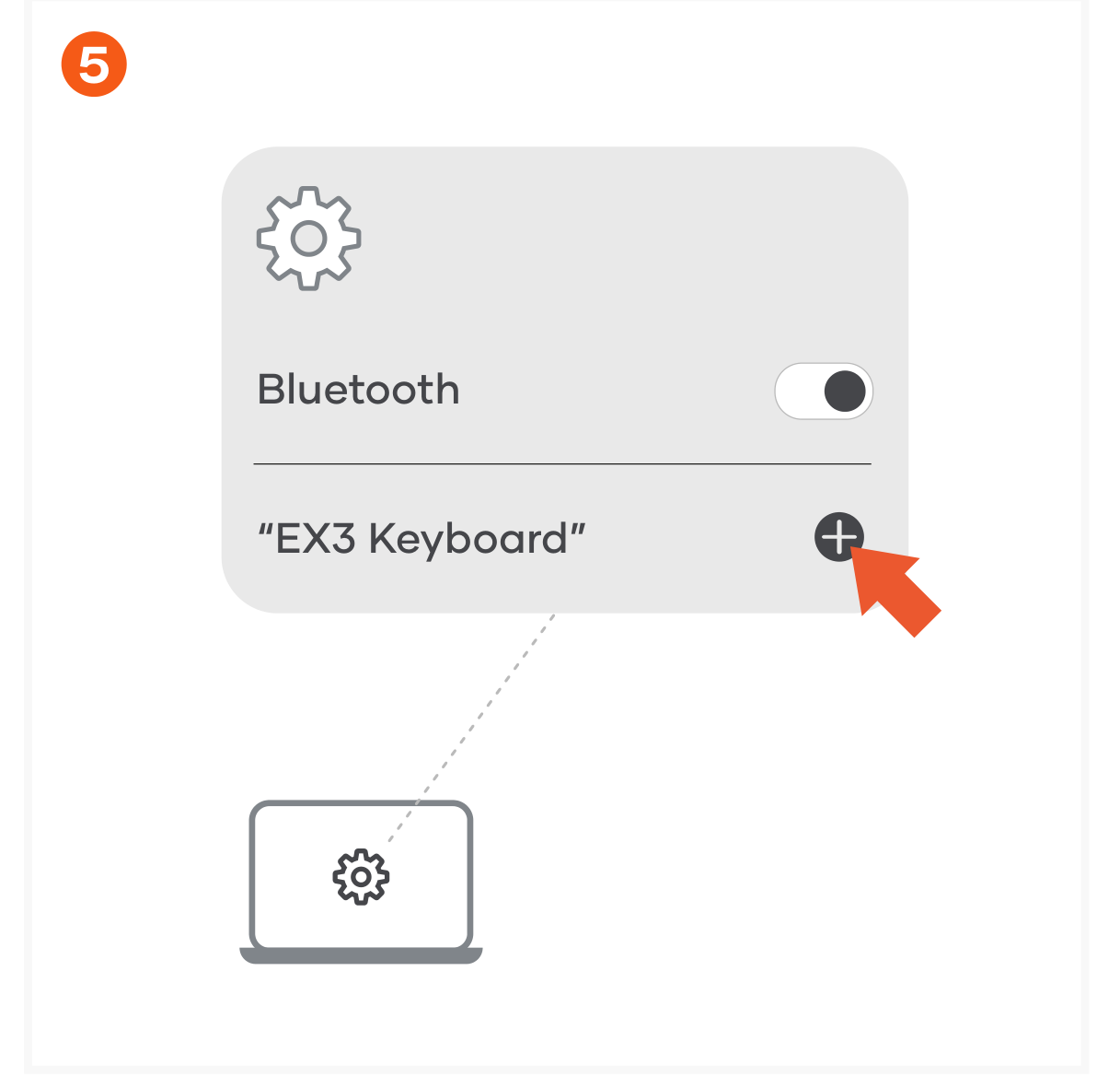 Slim EX3 Wireless Keyboard (ST-KEX3C ST-KEX3S) Quick Start Guide step 5: Enable Bluetooth on your device and select “EX3 Keyboard” from the list to complete the connection. Up to thre