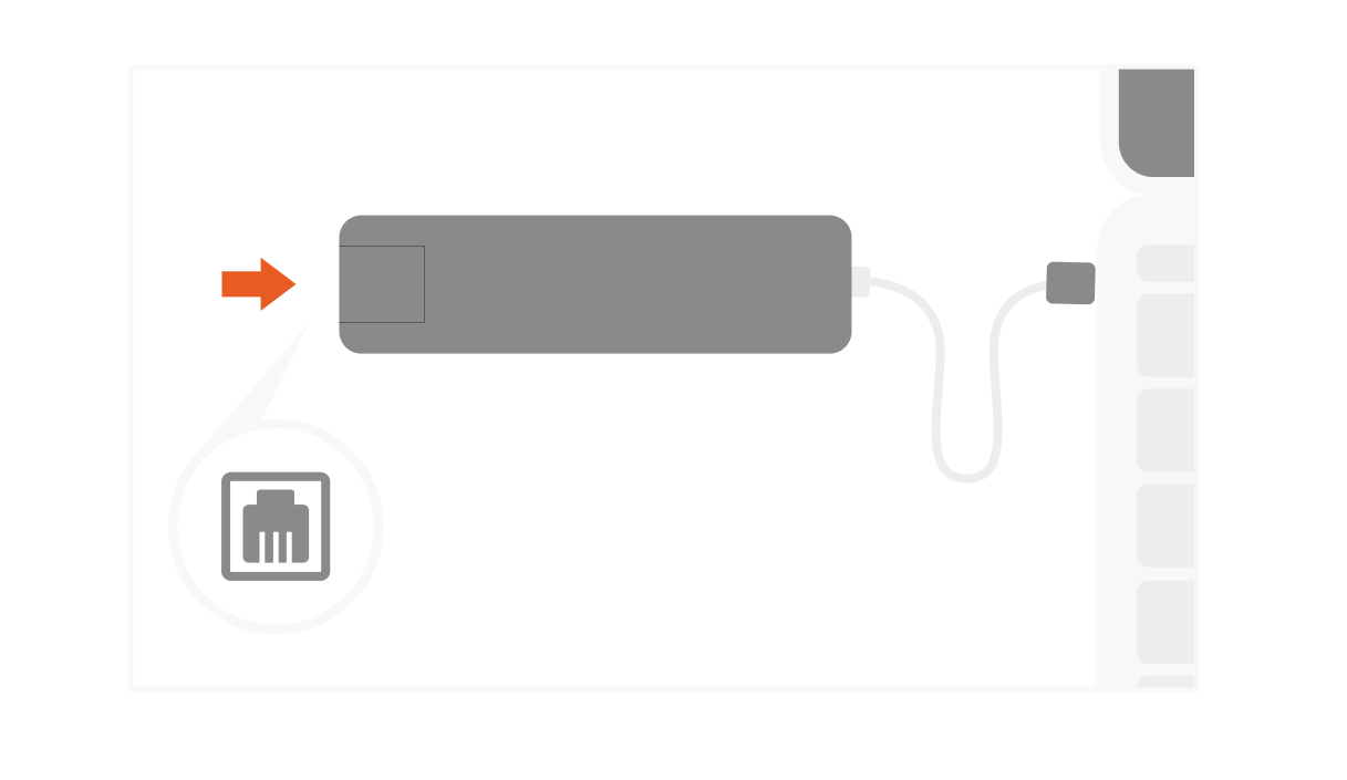 USB-C Slim Multi-Port with Ethernet Adapter (ST-UCSMA3K ST-UCSMA3S ST-UCSMA3M) Quick Start Guide step 3: Insert Ethernet cable to the adapter’s port.