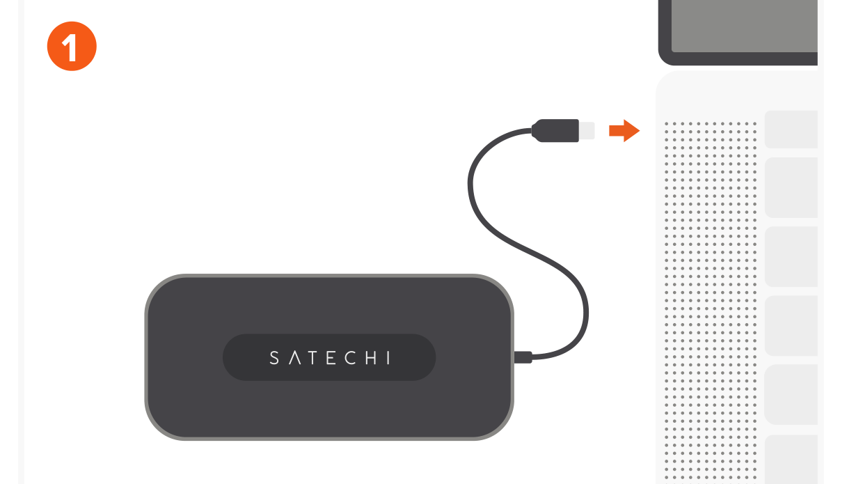USB4 Multiport Adapter with 8K HDMI (ST-U4MA3M) Quick Start Guide step 1: Connect the adapter to a USB-C port on your device.