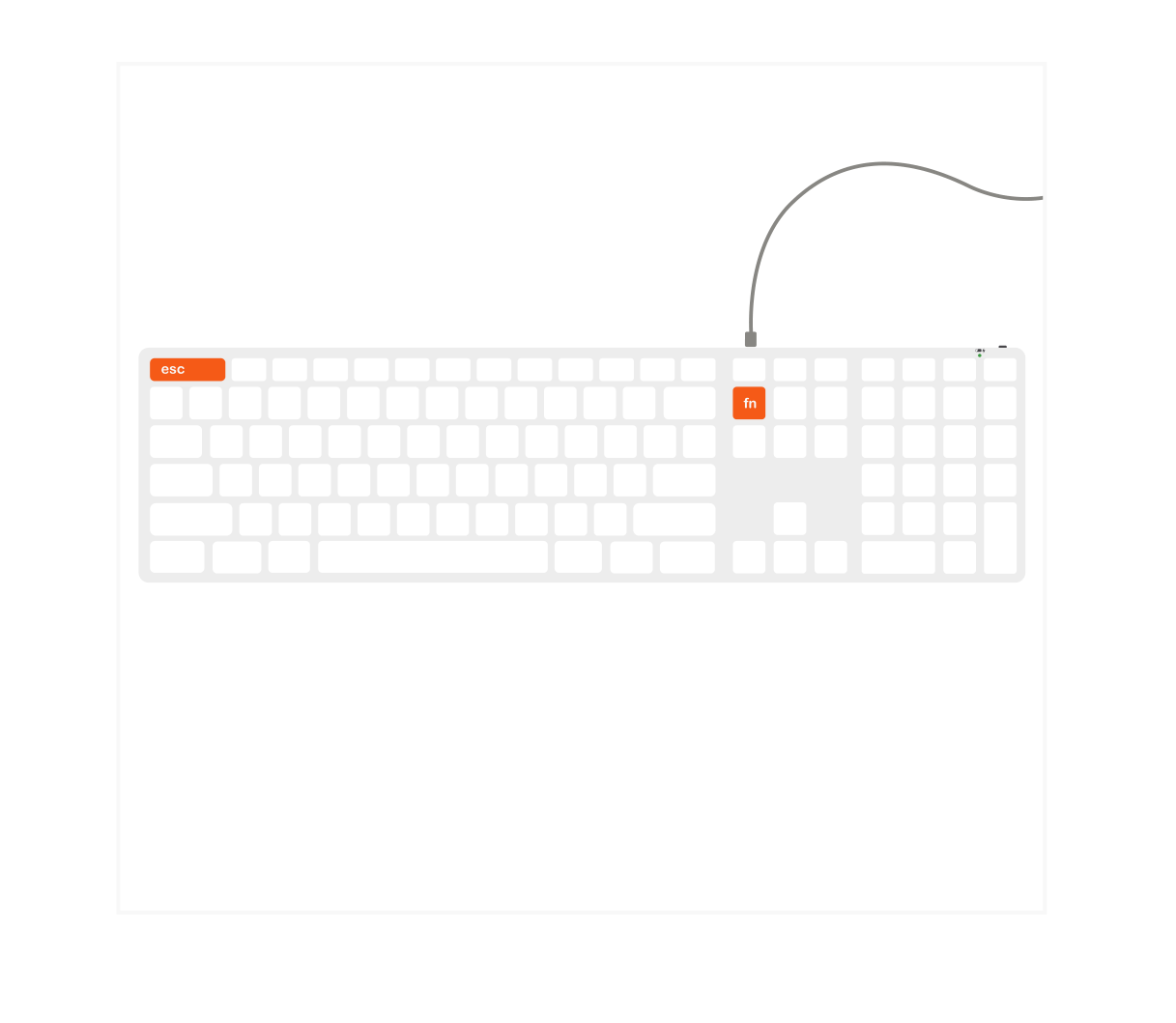 Slim W3 Wired Backlit Keyboard (ST-UCSW3M) Quick Start Guide step 3: Use MacOS shortcut keys for convenient media control. All shortcut keys may not be supported on Windows OS.