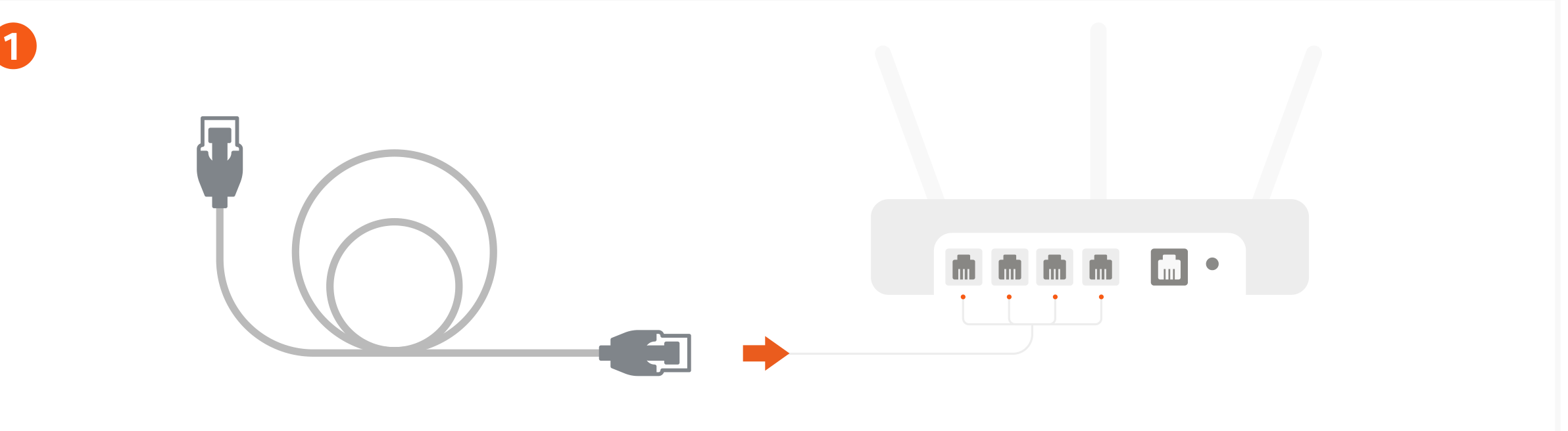 USB-C to 2.5 Gigabit Ethernet Adapter (ST-AE25M) Quick Start Guide step 1: Plug Ethernet cable into a LAN port of your modem or router.