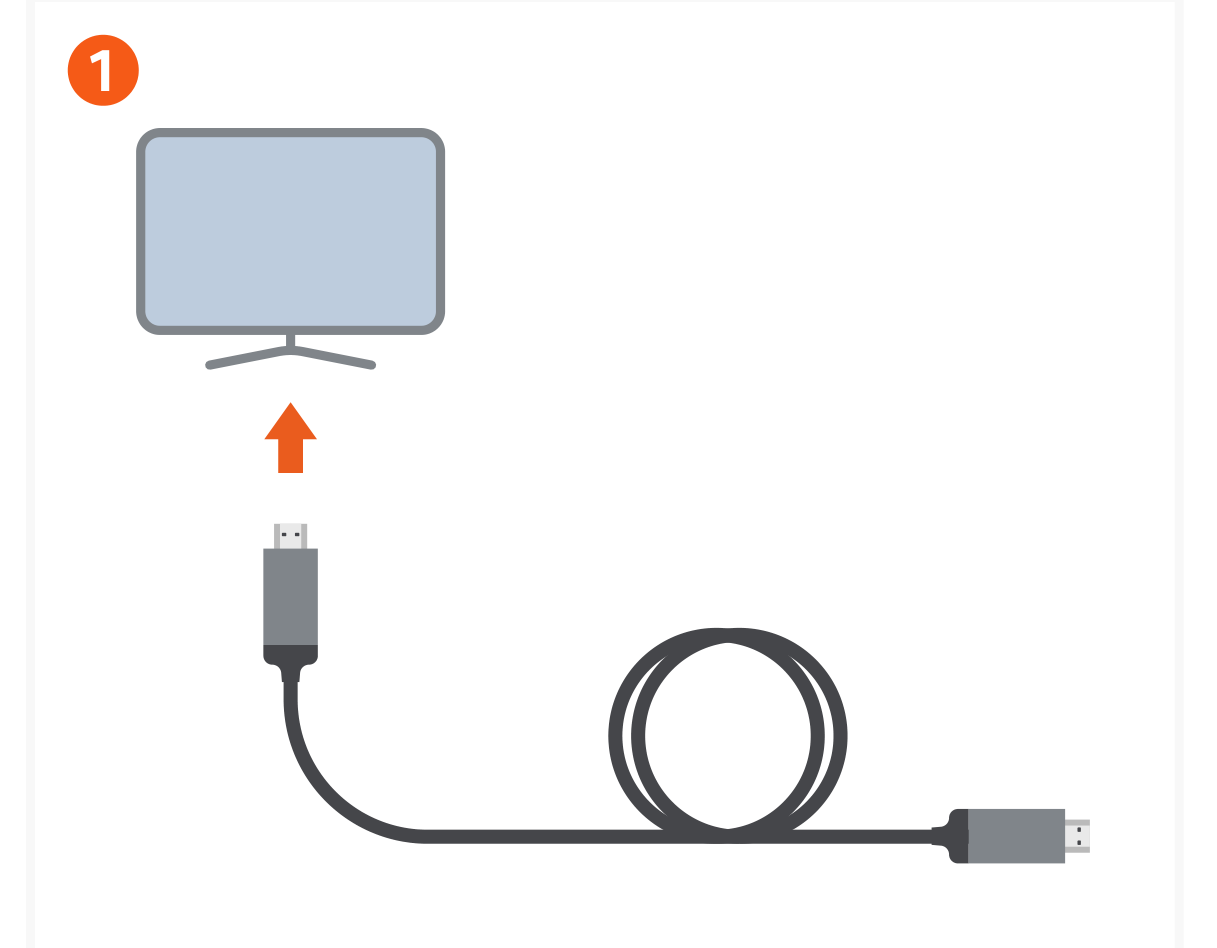 USB-C to HDMI 2.1 8K Adapter (ST-AC8KHM) Quick Start Guide step 1: Plug one connector of an HDMI cable (not included) into a HDMI-equipped external display, monitor or televisio