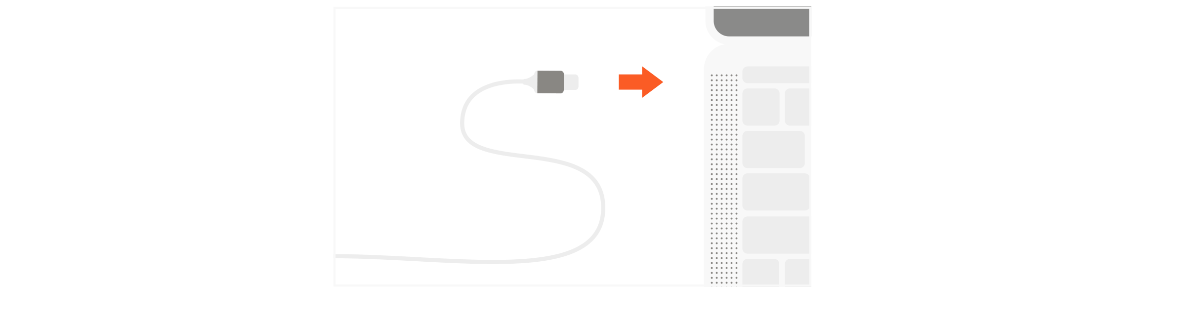 Aluminum Type-C to HDMI Cable Quick Start Guide step 2: Connect Type-C to HDMI Cable to your USB-C or Thunderbolt 3 device.