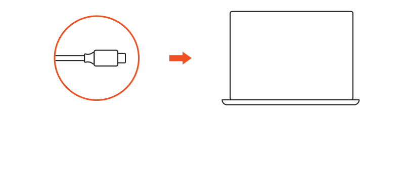 USB-C Multiport Adapter 8K With Ethernet V3 setup diagram: connect to a laptop
