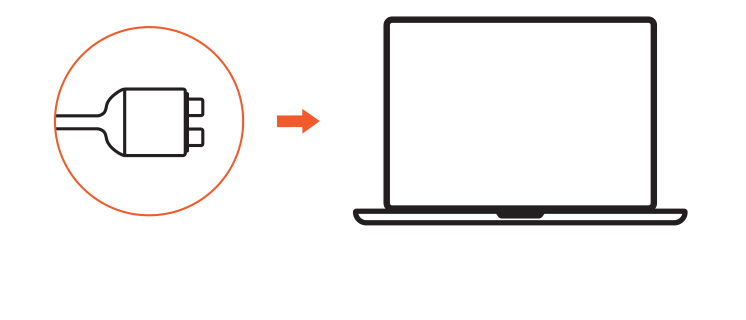 Type-C Dual Multimedia Adapter setup diagram: connect to a laptop