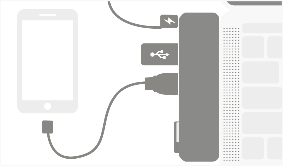 Aluminum Type-C Pro Hub Adapter Quick Start Guide step 6: All ports can be used simultaneously.