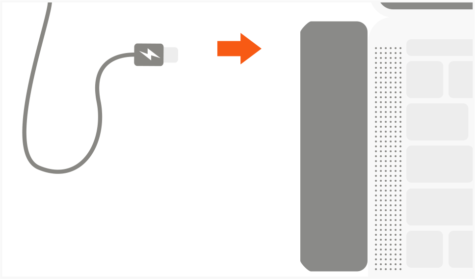Aluminum Type-C Pro Hub Adapter Quick Start Guide step 2: Use Thunderbolt 3 port for high speed data transfer or for pass-through charging.