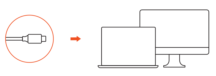 USB-C Combo Hub for Desktop (ST-TCHCRS / ST-TCHCRM / ST-TCHCRB) setup diagram: connect the hub to a laptop or computer