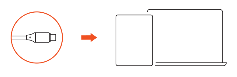4-Port USB-C Hub with Power Delivery (ST-H4CPDM) setup diagram: connect the hub to a laptop or tablet