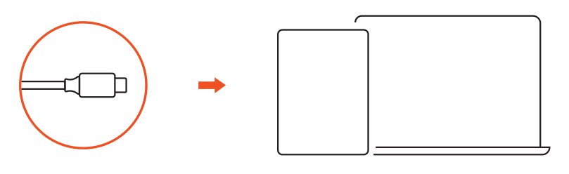 4 Port USB-C Hub (ST-UC4PHM) setup diagram: connect the USB-C cable to a laptop or tablet