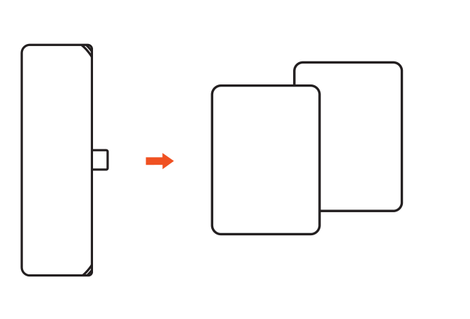 Aluminum Type-C Mobile Pro Hub Adapter setup diagram: plug the hub into the USB-C port on a tablet