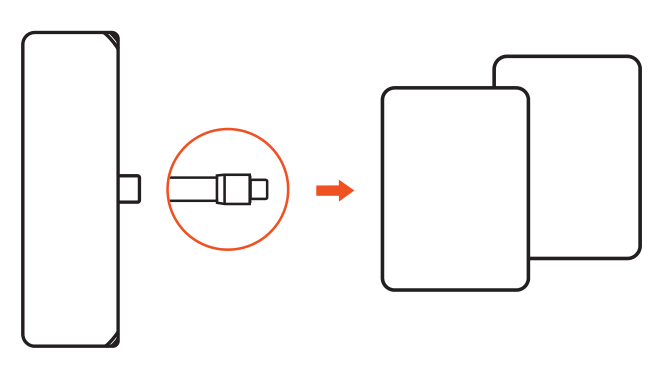 Mobile Pro Hub SD (ST-MPHSDM) setup diagram: attach the hub to the USB-C port on a tablet