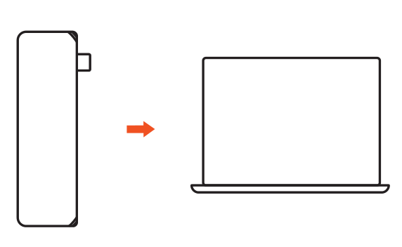 Type-C Pass-Through USB Hub (ST-TCUPS / ST-TCUPM / ST-TCUPR) setup diagram: connect the hub to a laptop