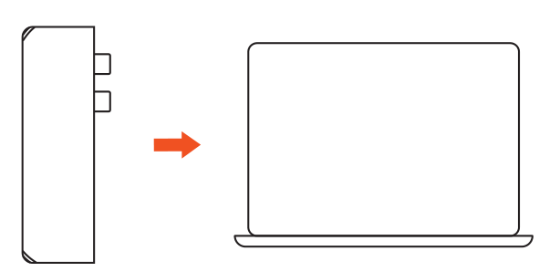 Pro Hub Slim (ST-HUCPHSM / ST-HUCPHSS / ST-HUCPHSD) setup diagram: connect the hub to a laptop
