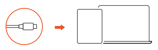 USB-C Slim Type-C Multi-Port Adapter V2 setup diagram: connect the adapter to a laptop or tablet