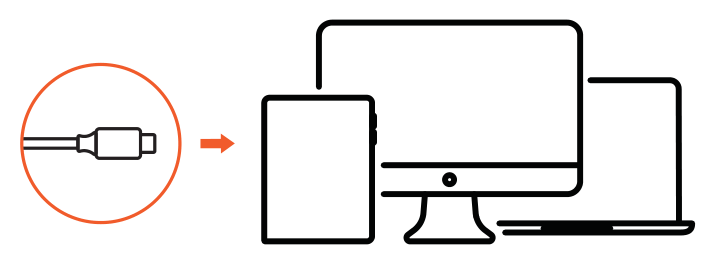 USB4 Multiport w2.5G Ethernet (ST-U4MGEM) setup diagram: connect the adapter to a USB-C host device