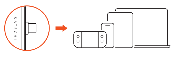 Mobile XR Hub with microSD Reader (ST-HXRSDM) setup diagram: connect the hub to a USB-C host device