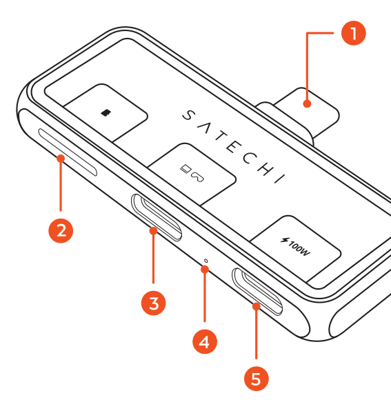 Mobile XR Hub with microSD Reader (ST-HXRSDM) parts diagram with 5 labeled components