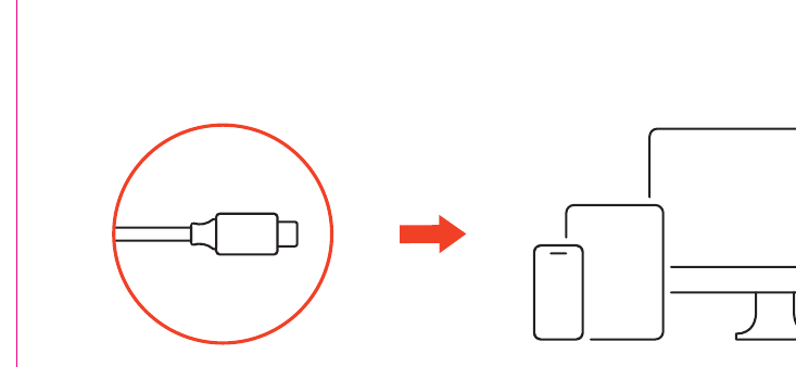 OntheGo™ 5-in-1 Multiport Adapter (ST-POTG5S) setup diagram: host cable connecting to a phone, tablet, and monitor