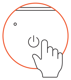 FindAll™ Card (ST-LFAWCK / ST-LFAWCW / ST-LFAWCR) setup diagram: pressing the On/Off Button on the front of the card